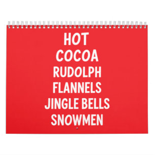 Hot Cocoa Rudolph Flannels Jingle Bells Santa Calendar