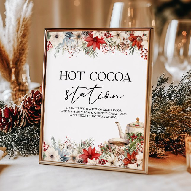 Hot Cocoa Station Christmas Holiday Tea Party Poster (Creator Uploaded)