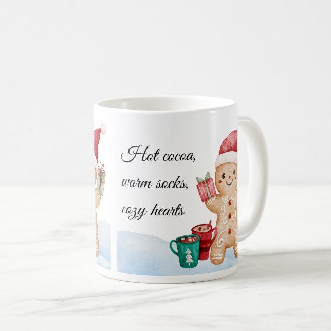 Hot Cocoa, Warm Socks Mug – Cosy Christmas Mug (Front Right)