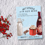 Hot Cocoa with Red Wine Chocolate Recipe Postcard<br><div class="desc">This design may be personalised in the area provided by changing the photo and/or text. Or it can be customised by clicking Personalise this Template and then choosing the click to customise further option and delete or change the colour of the background, add text, change the text colour or style,...</div>