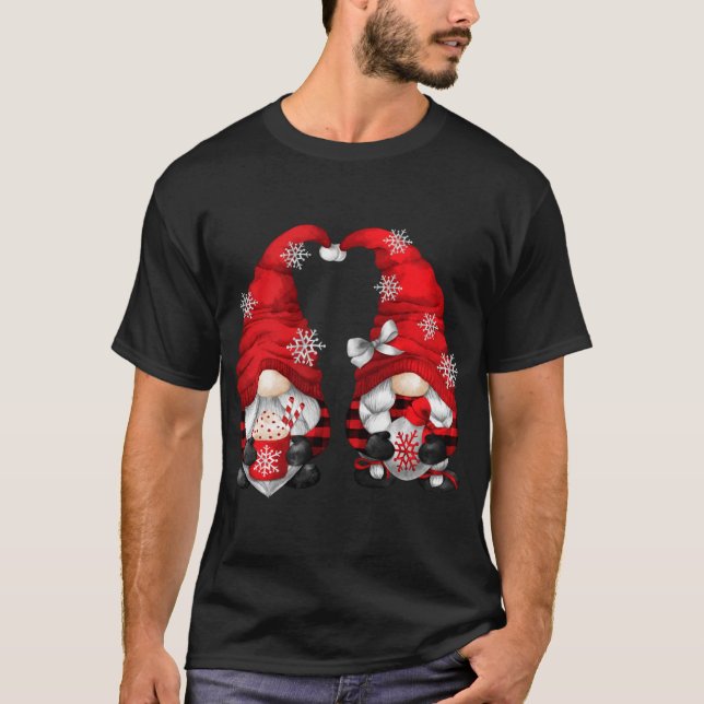 Hot Cocoa Xmas Gnomes For Funny Matching Family Ch T-Shirt (Front)
