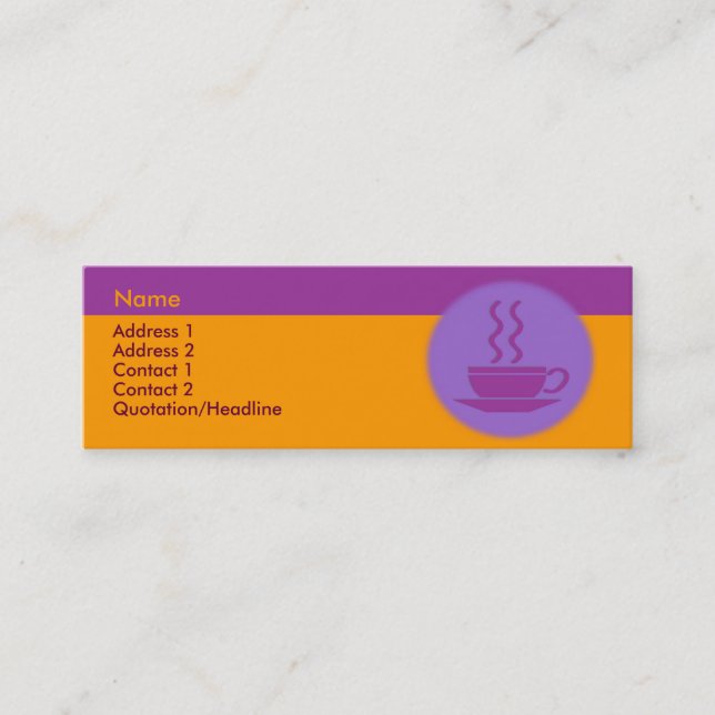 Hot Coffee Business Card (Front)