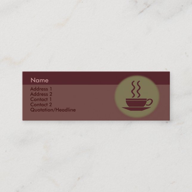 Hot Coffee Business Card (Front)
