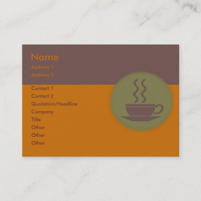 Hot Coffee Business Card (Front)