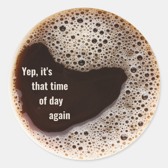 Hot Coffee  Classic Round Sticker (Front)