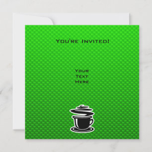Hot Coffee; Green Invitation