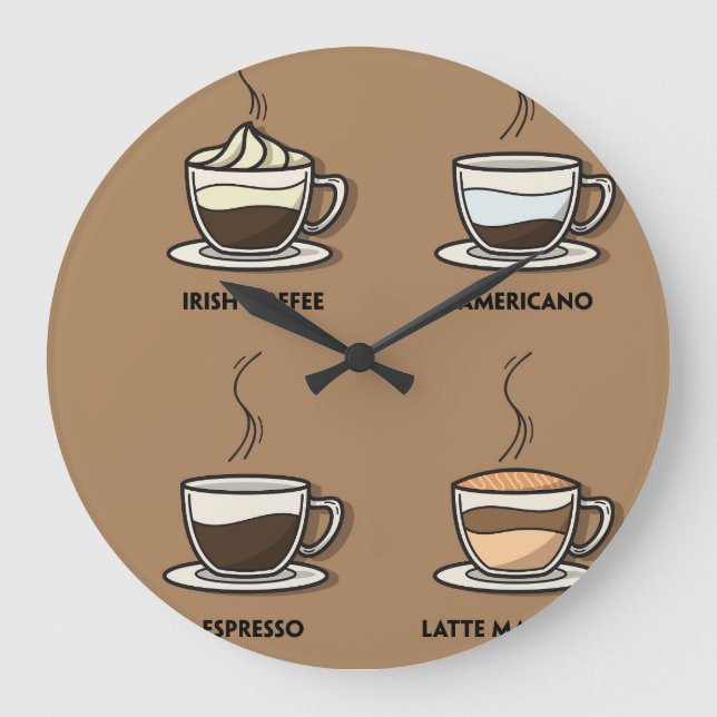 Hot coffee large clock (Front)