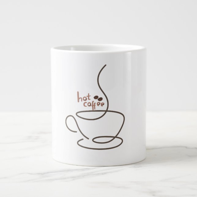 Hot Coffee Line Art Mug (Front)