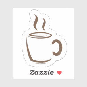 Hot Coffee Minimalist Sticker