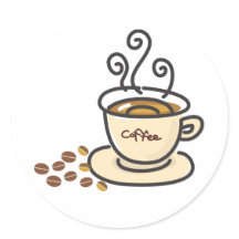 Hot Coffee Mug & Coffee Beans