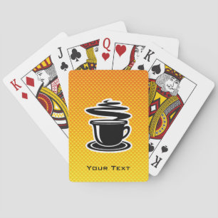 Hot Coffee; Yellow Orange Playing Cards