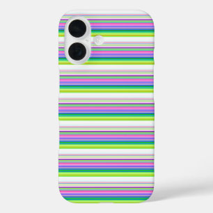 Hot colourful neon stripes iPhone 16 case