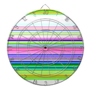 Hot colourful neon stripes dartboard