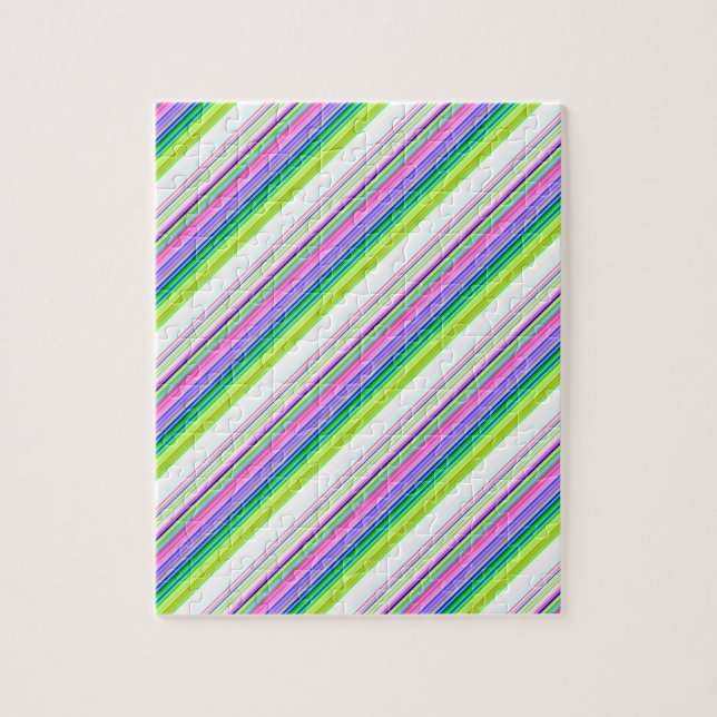 Hot colourful neon stripes jigsaw puzzle (Vertical)
