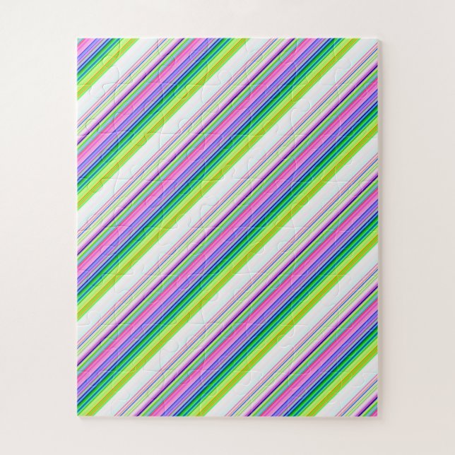 Hot colourful neon stripes jigsaw puzzle (Vertical)