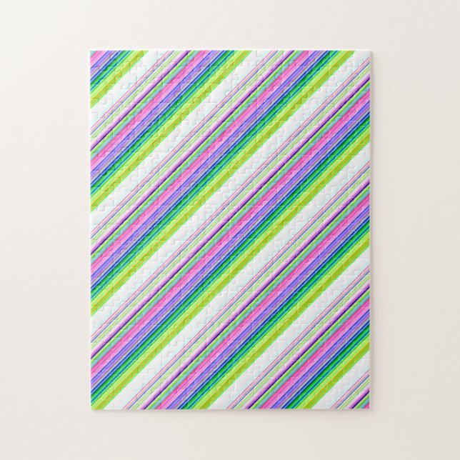 Hot colourful neon stripes jigsaw puzzle (Vertical)