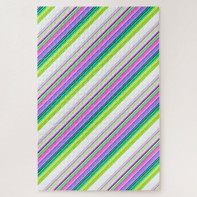 Hot colourful neon stripes jigsaw puzzle (Vertical)