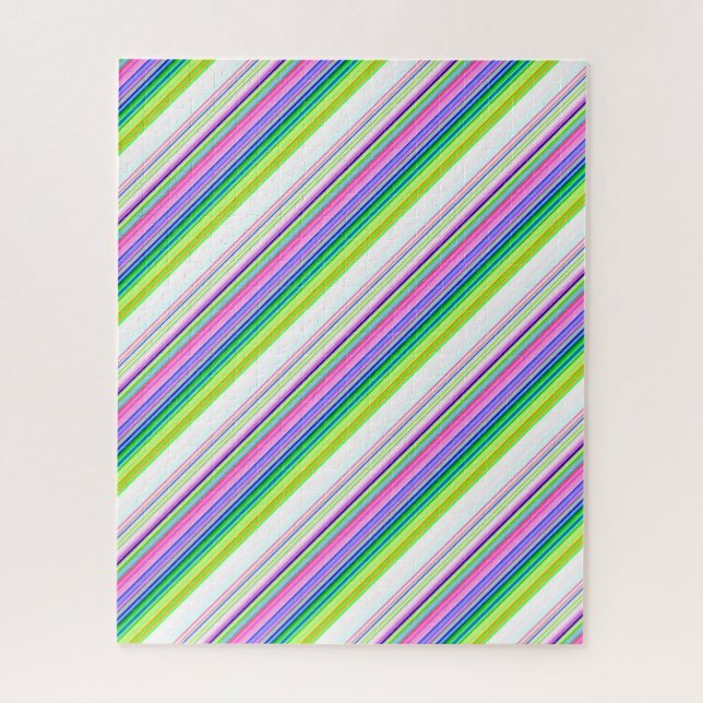 Hot colourful neon stripes jigsaw puzzle (Vertical)