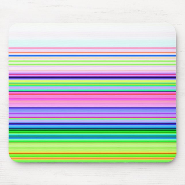 Hot colourful neon stripes mouse pad (Front)