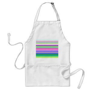 Hot colourful neon stripes standard apron