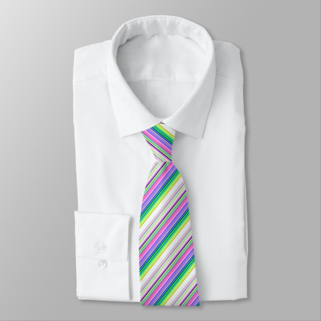 Hot colourful neon stripes tie (Tied)