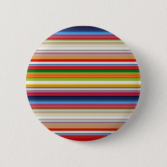 Hot colourful stripes 6 cm round badge (Front)