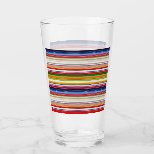 Hot colourful stripes glass (Front)