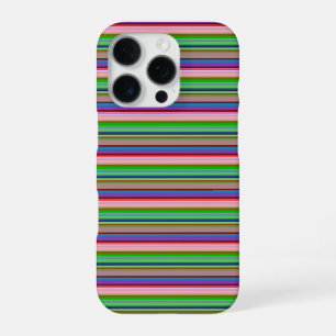 Hot colourful stripes iPhone 16 pro case