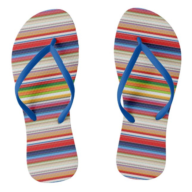Hot colourful stripes jandals (Footbed)