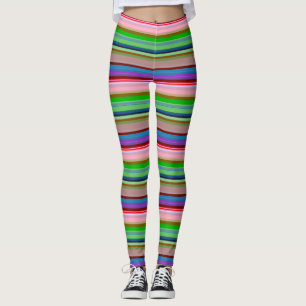 Hot colourful stripes leggings