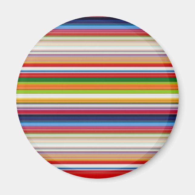 Hot colourful stripes magnet (Front)