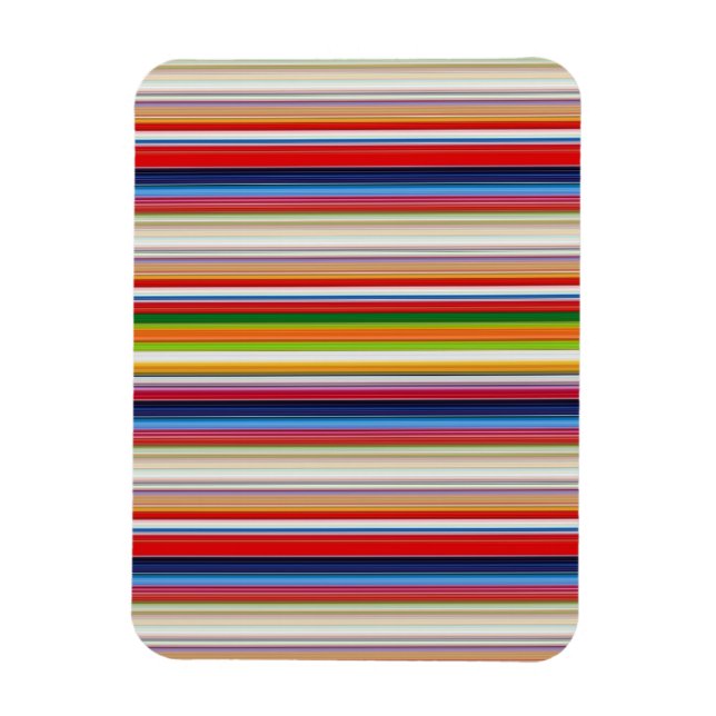 Hot colourful stripes magnet (Vertical)