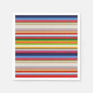 Hot colourful stripes napkin