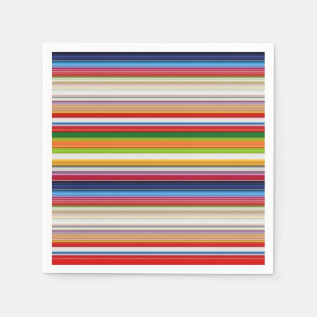 Hot colourful stripes napkin (Front)