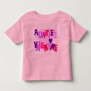 Hot Colours Heart Auntie's Valentine Toddler T-Shirt
