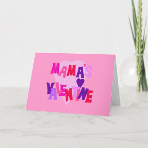 Hot Colours Heart Mama's Valentine Holiday Card