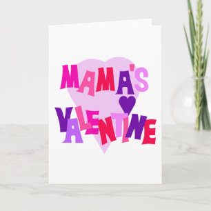 Hot Colours Heart Mama's Valentine Holiday Card