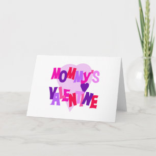 Hot Colours Heart Mummy's Valentine Holiday Card