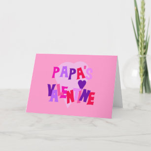 Hot Colours Heart Papa's Valentine Holiday Card