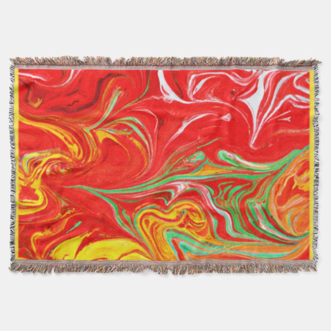 Hot Colours Patterns Art. Buy Now Throw Blanket (Front)