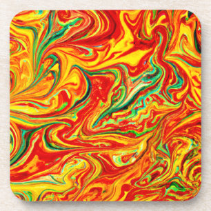 Hot Colours Patterns Painting. Buy Now Coaster