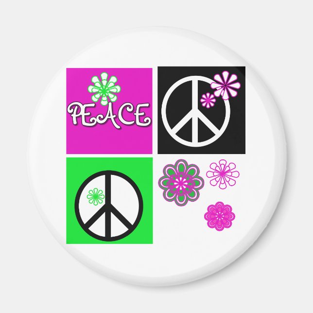 Hot Colours Peace Magnet (Front)