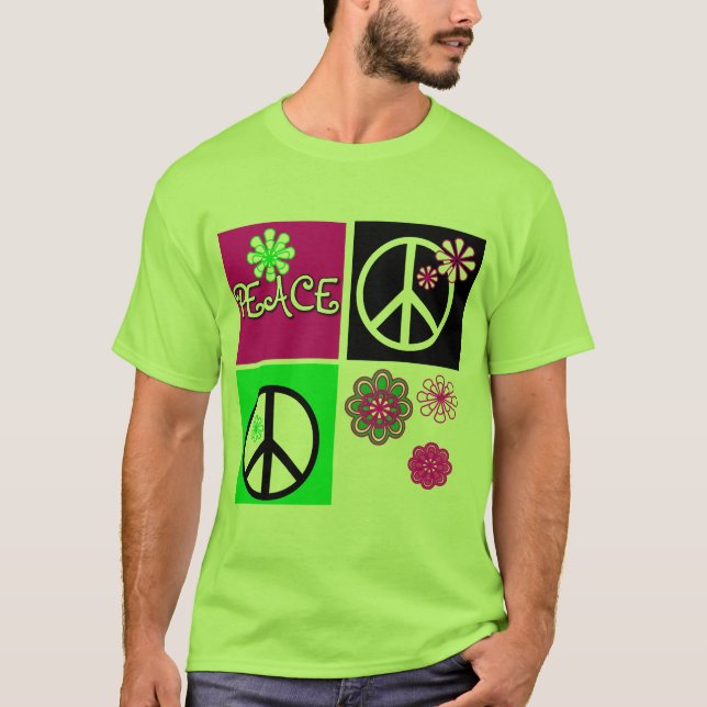 Hot Colours Peace T-shirts and Gifts (Front)