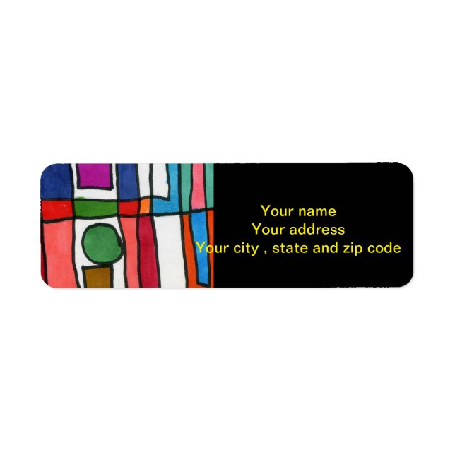 Hot & cool rectangular stripes with circle accent (Front)