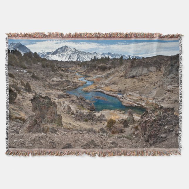 Hot Creek Gulch Throw Blanket (Front)