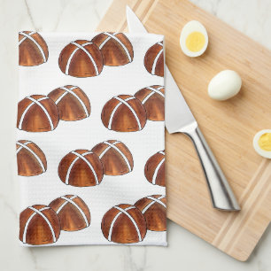 Hot Cross Buns British Food Baking Pastry Bakery Tea Towel