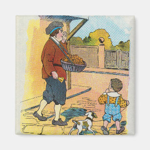 Hot-cross Buns, Mother Goose Nursery Rhyme Picture Magnet