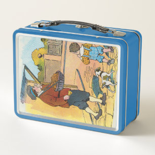 Hot-cross Buns, Mother Goose Nursery Rhyme Picture Metal Lunch Box