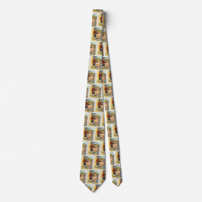 Hot-cross Buns, Mother Goose Nursery Rhyme Picture Tie (Front)