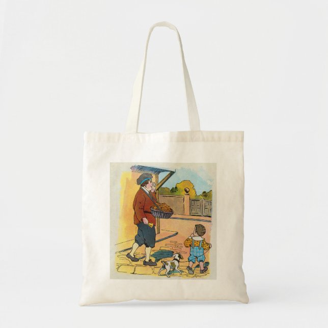 Hot-cross Buns, Mother Goose Nursery Rhyme Picture Tote Bag (Front)
